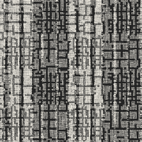 Monochrome Distressed Canvas Textured Broken Striped Pattern