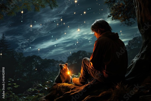 Mystical constellations paint the night sky., generative IA © Gabriel