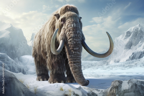 Mammoth  an ancient animal that lived in the Ice Age.
