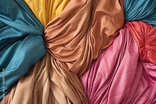 colorful balloon fabric wrinkling as it deflates