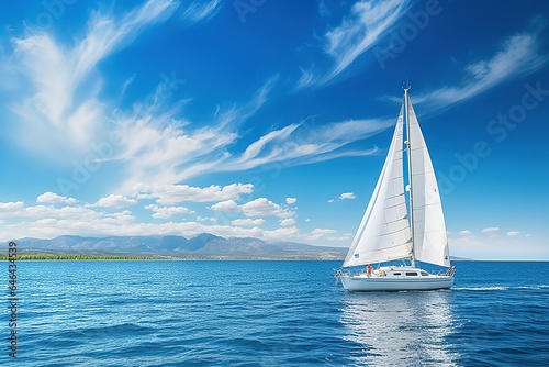 Sailing boat yacht sailing on the sea. © BetterPhoto