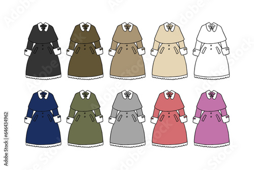 コートのイラストセット