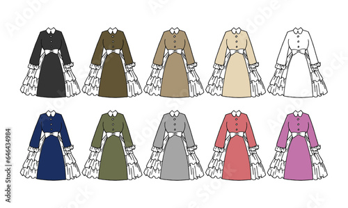 コートのイラストセット