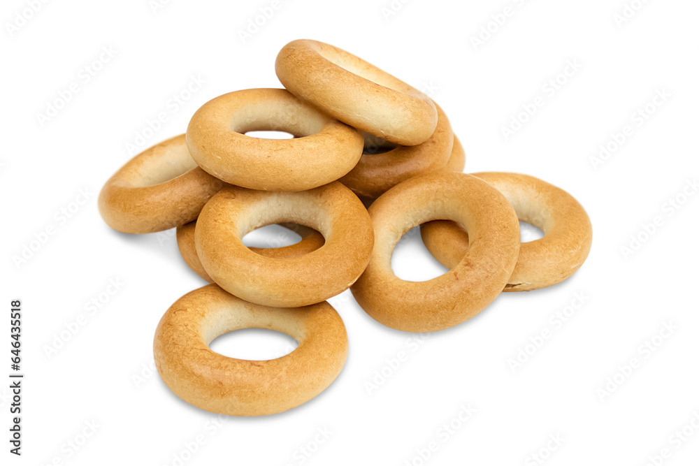 Fresh baked goods, bread rings (drying, dry bagels) isolated on a transparent background. Fresh baked goods, bread rings (drying, dry bagels) isolated on a transparent background.