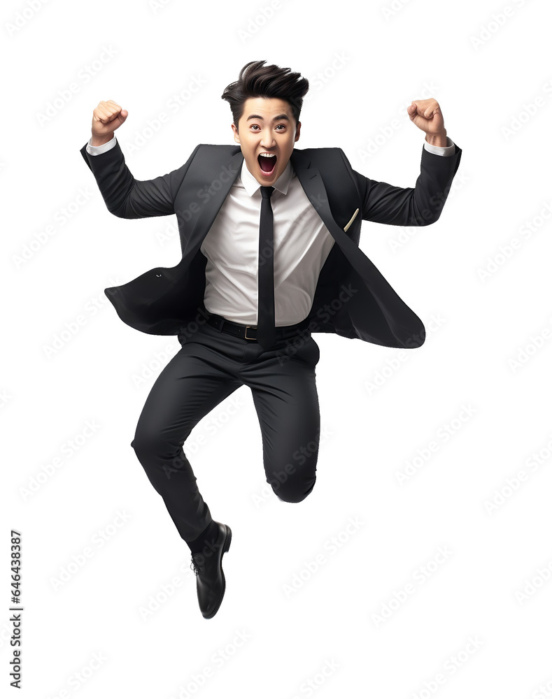 businessman jumping