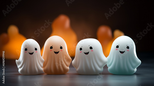Halloween ghosty and funny mini figures photo