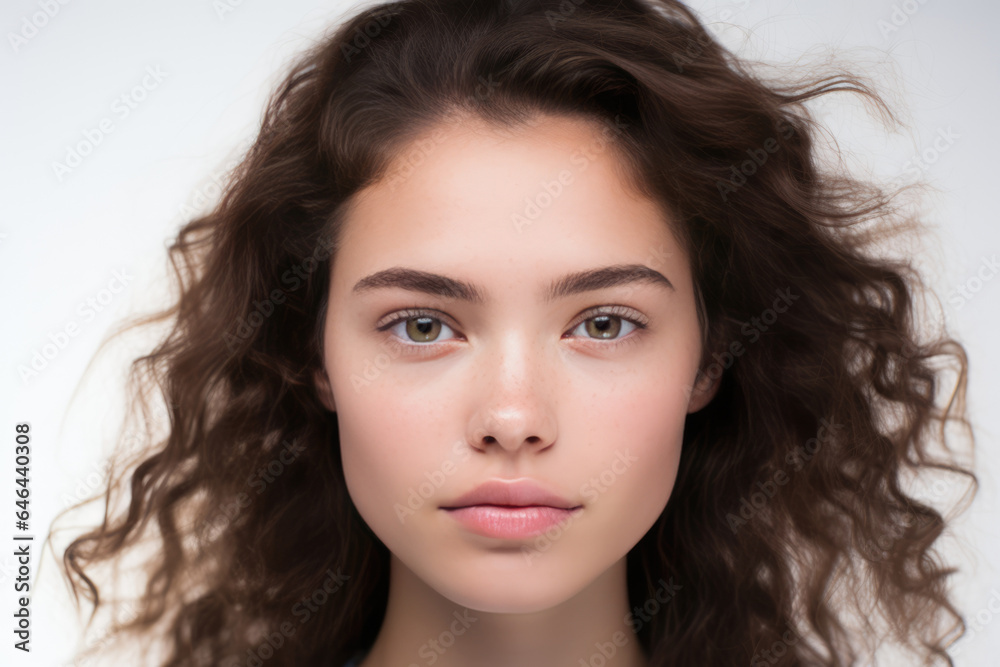 Natural Young Woman Model On A White Background . Сoncept Fashion Photography, Finding Your Style, Modeling Confidence, Posing Tips Natural Young Woman Model On A White Background . Сoncept Fashion Photography, Finding Your Style, Modeling Confidence, Posing Tips