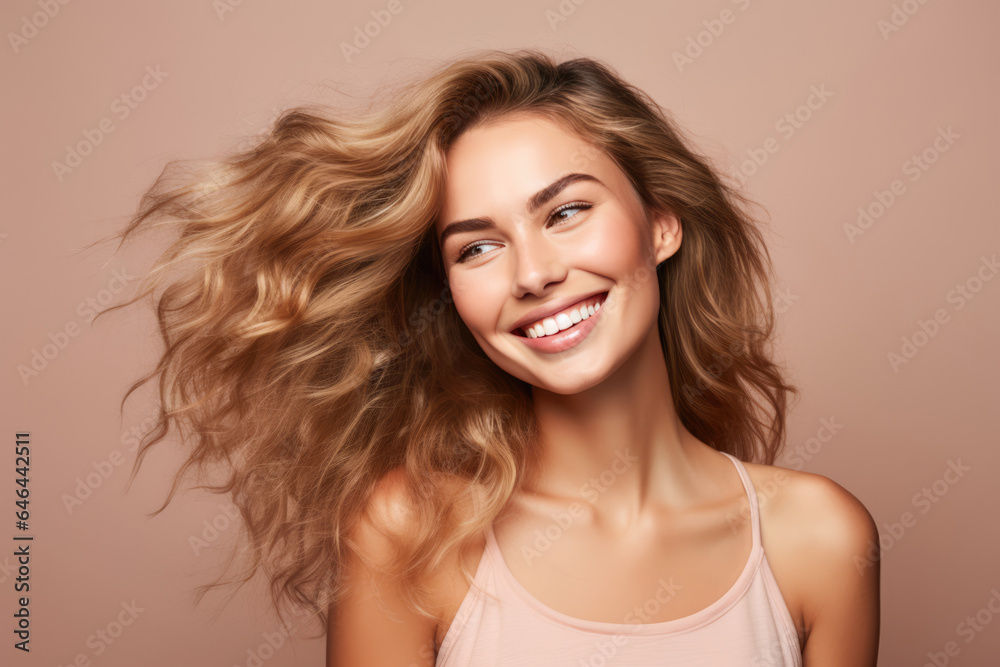 Vivacious Young Woman Model Natural Background Vivacious Young Woman Model Natural Background