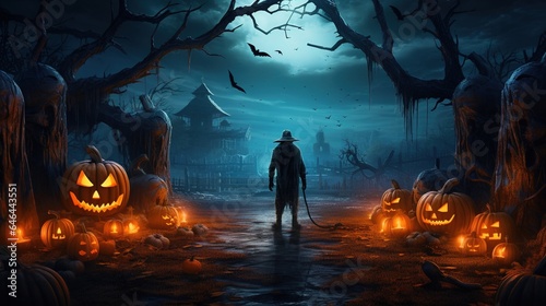 scary halloween night