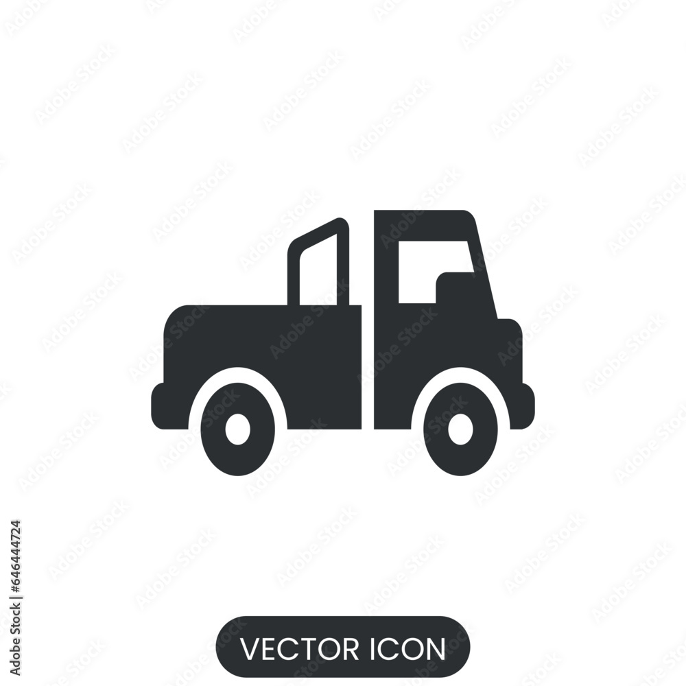 truck icon vector with isolated white background