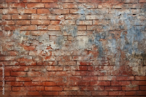 detailed texture of an old  weathered brick wall
