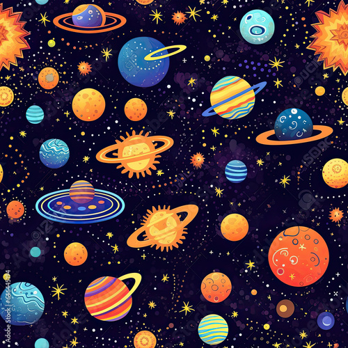 Cosmic Galaxy Celestial patterns featuring stars  galaxies  and cosmic elements vector art AI Generated