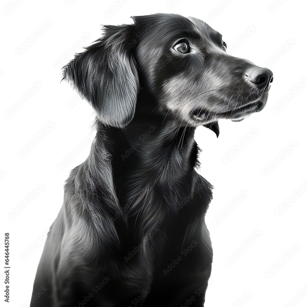 Black Labrador retriever Dog on Isolated on transparent Black Labrador retriever Dog on Isolated on transparent