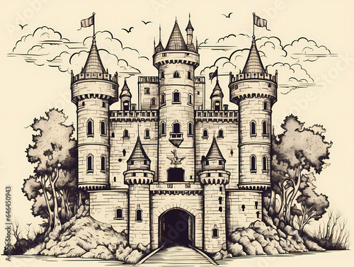 Drawing Of A Castle © netsign