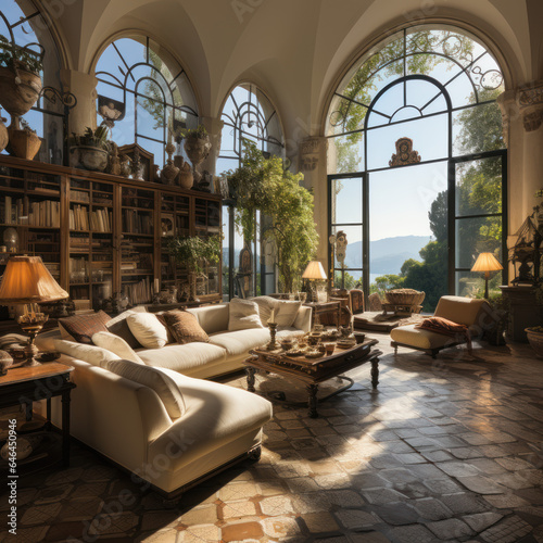  A Mediterranean villas grand salon complete 