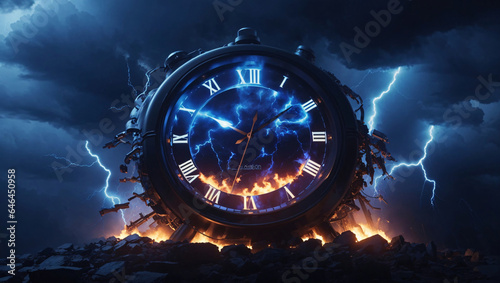 time is money concept Concept of  time is money  time Time is running out in a flaming clock lightning storm. Meeting Objectives in the Deadline Countdown Chronicles