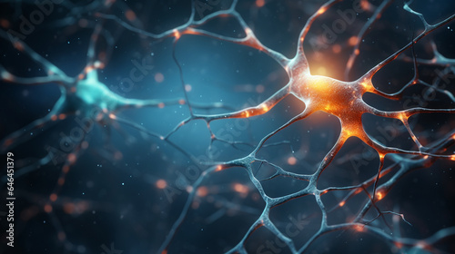 neurons and nerve synapses in the body, generative ai