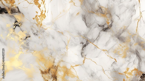 Golden White Marble Background Texture Pattern Illustration