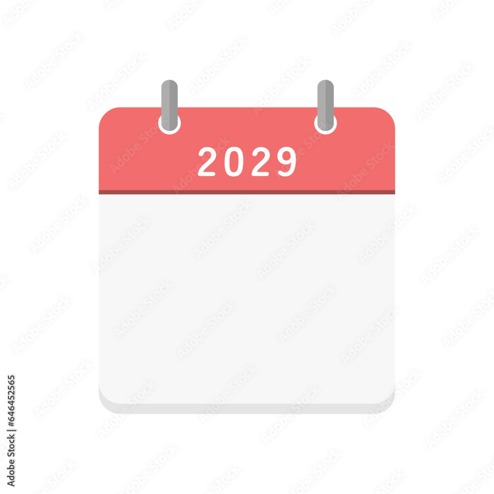 2029年の白紙の日めくりカレンダーのアイコン - 暦のテンプレート
2029年の白紙の日めくりカレンダーのアイコン - 暦のテンプレート