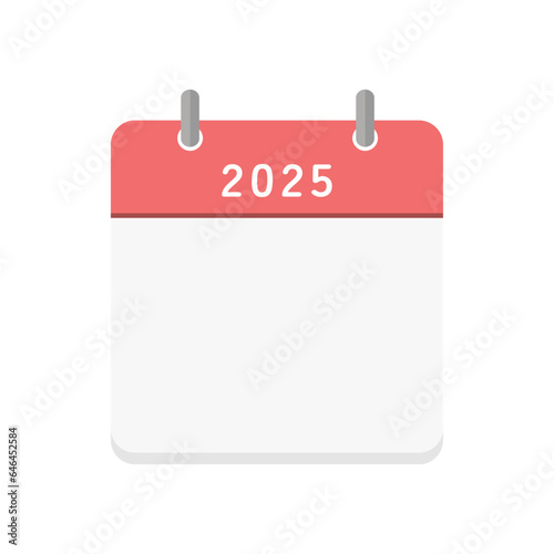 2025年の白紙の日めくりカレンダーのアイコン - 暦のテンプレート
