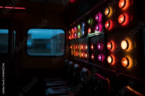 lights on a bus. Generative AI