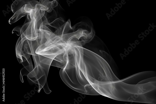 smoke silhouette on transparent background. Generative AI