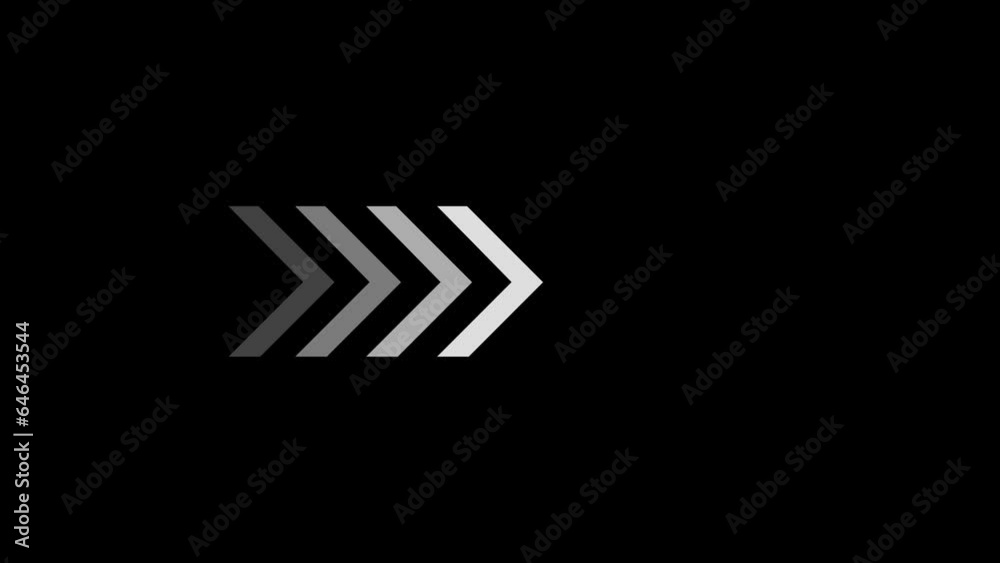 arrow loading animation ,on the black screen . arrow loading animation ,on the black screen .