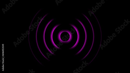 Radio wave looping screen background animation