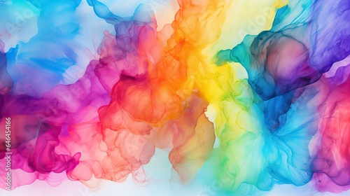 Abstract watercolor background, rainbow colorful © thesweetsheep
