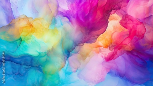 Abstract watercolor background, rainbow colorful © thesweetsheep