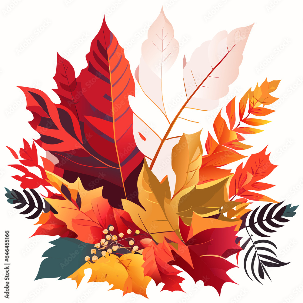 Autumn background with colorful leaves.