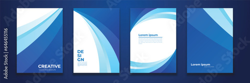 Modern Covers Template Design. Wave colors. Set of Trendy Wavy Gradient shapes for Presentation, Magazines, Flyers, Annual Reports, Posters and Business Cards. Vector EPS 10