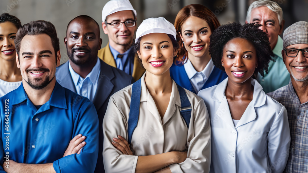 photo of Diverse Multiethnic People with Different Jobs generative ai