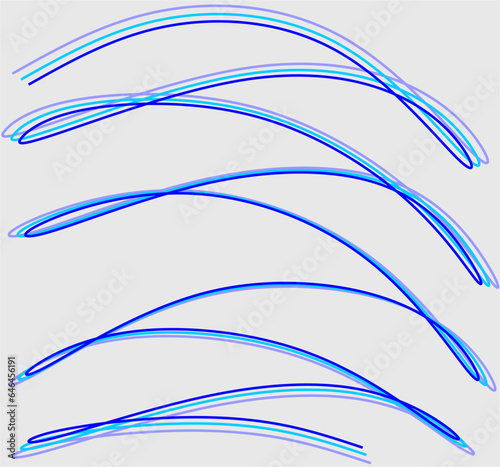 Abstract contour line in colorful color. Modern fashionable pattern.