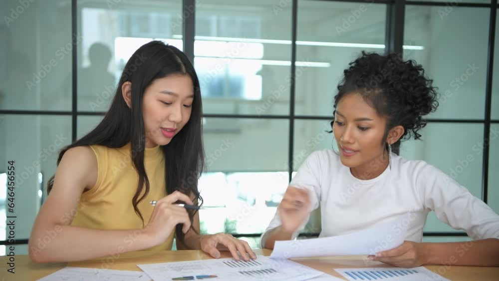 Business concept of 4k Resolution. Asian young business people group have discussion meeting in office. casual business plan. Business concept of 4k Resolution. Asian young business people group have discussion meeting in office. casual business plan.