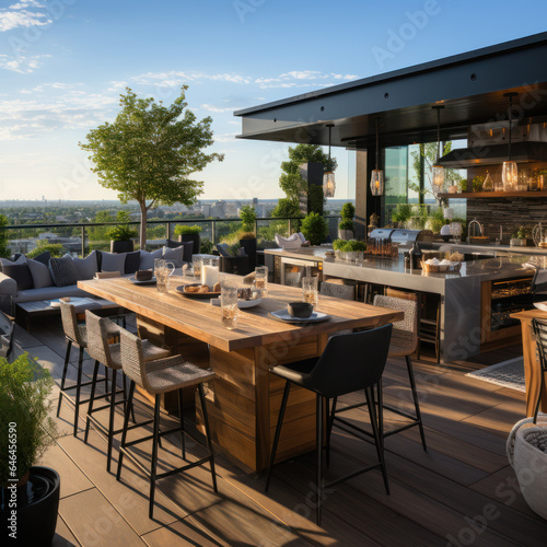 Rooftop terrace Featuring a sleek bar and panoramic   © Sekai