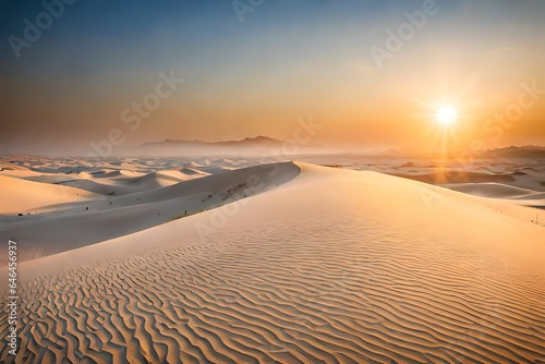 sunset in the desert Generative Ai