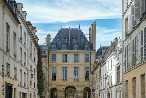 Paris, beautiful buildings, near the place des Vosges in the Marais