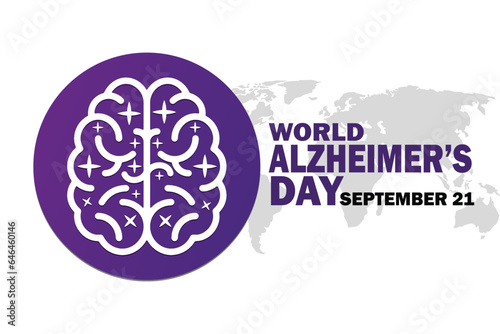  World Alzheimer's Day. September 21. Vector illustration. Suitable for greeting card, poster and banner
