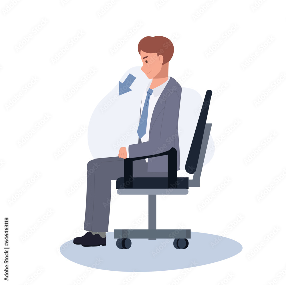 Office Chair Yoga for Balance and Relaxation. Businessman Doing Office Chair Yoga Exercise for Wellness and Stress Relief Office Chair Yoga for Balance and Relaxation. Businessman Doing Office Chair Yoga Exercise for Wellness and Stress Relief