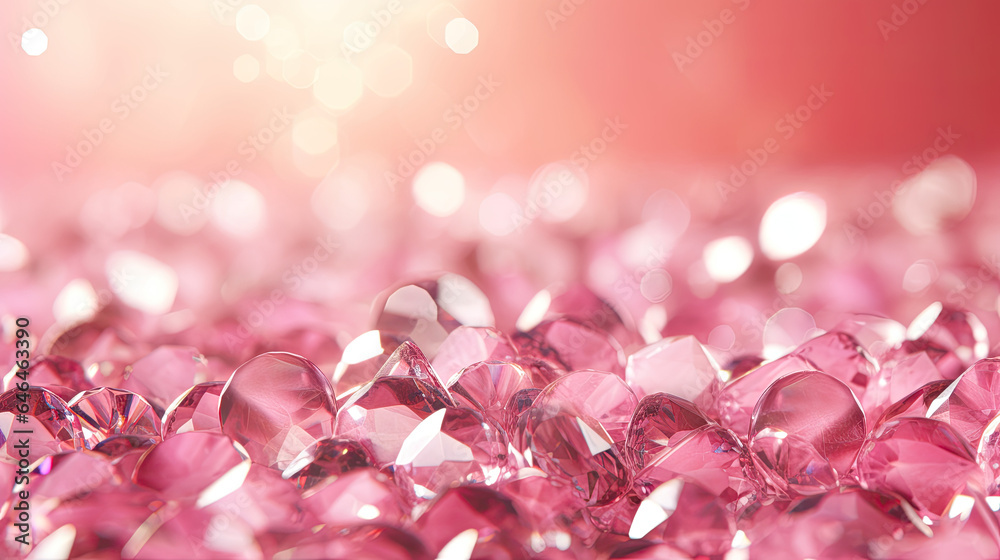 Diamonds on pink bokeh background. Diamonds on pink bokeh background.
