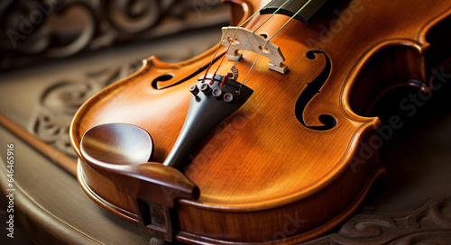 Close up of violin photo