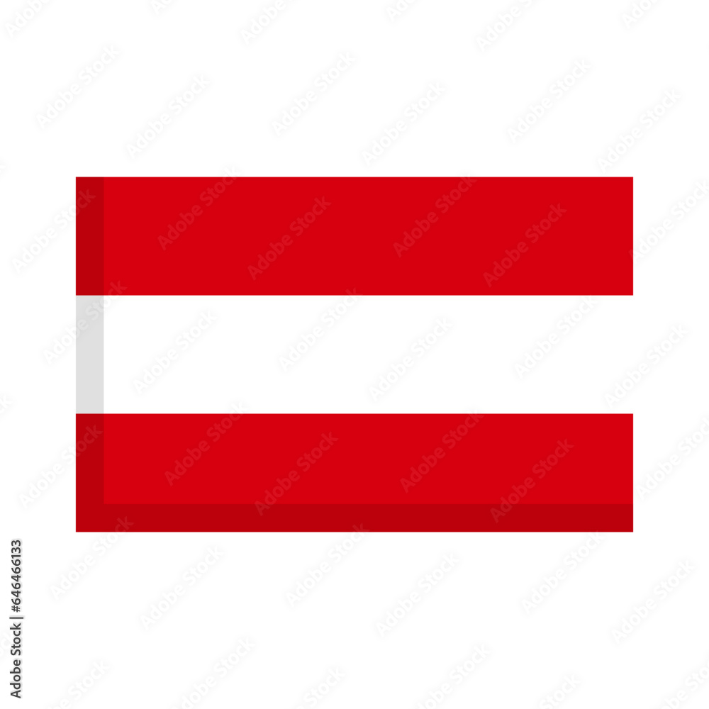 Flat design Austrian flag icon. Austria flag. Vector. Flat design Austrian flag icon. Austria flag. Vector.