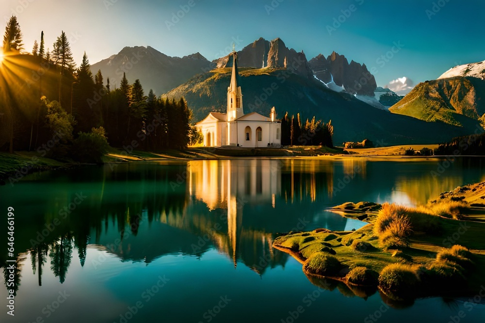 Fototapeta premium bled lake country