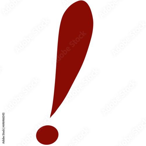 exclamation mark on red