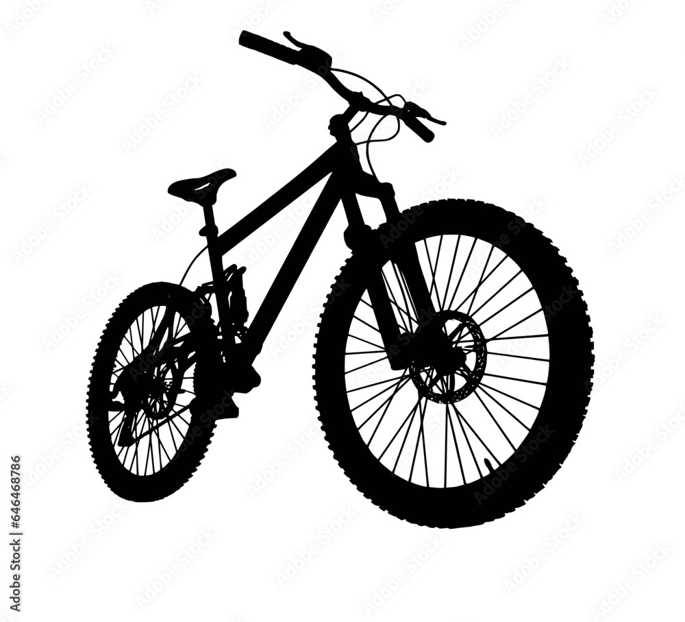 Mountain bike silhouette. MTB bike