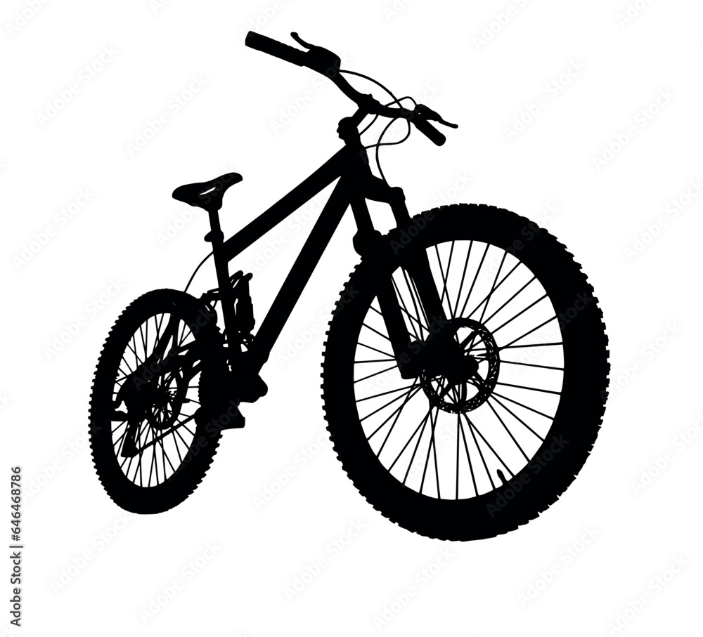 Fototapeta premium Mountain bike silhouette. MTB bike