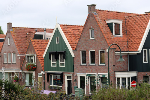 Typical houses in the old town of Volendam, Netherlands photo
