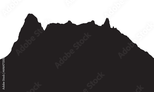 Mont Blanc Grandes Jorasses alps silhouette