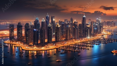 Futuristic cityscapes at night time © Dara